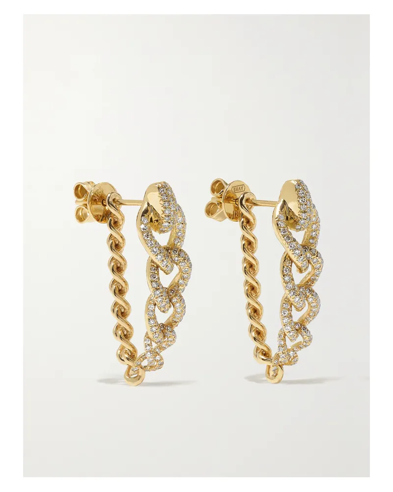 SHAY Wandelbare Ohrringe Aus 18 Karat Gold Mit Diamanten Gold