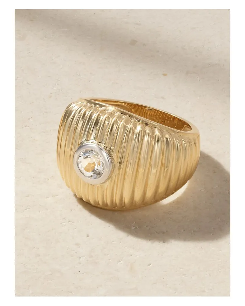 Yvonne Léon Ring Aus 9 Karat Gold Mit Topas Gold
