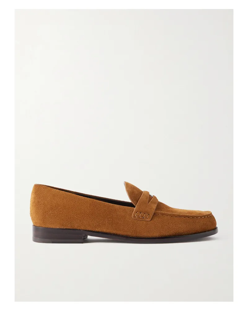 Tory Burch Pennyloafers Aus Veloursleder - Braun Braun