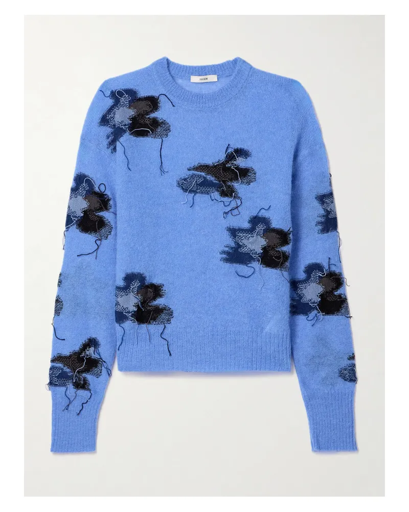 Erdem Pullover aus einer Baumwollmischung Blau