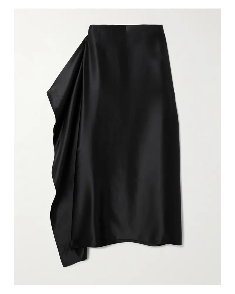 The Row Athalia Midirock Aus Duchesse-seidensatin - Schwarz Schwarz