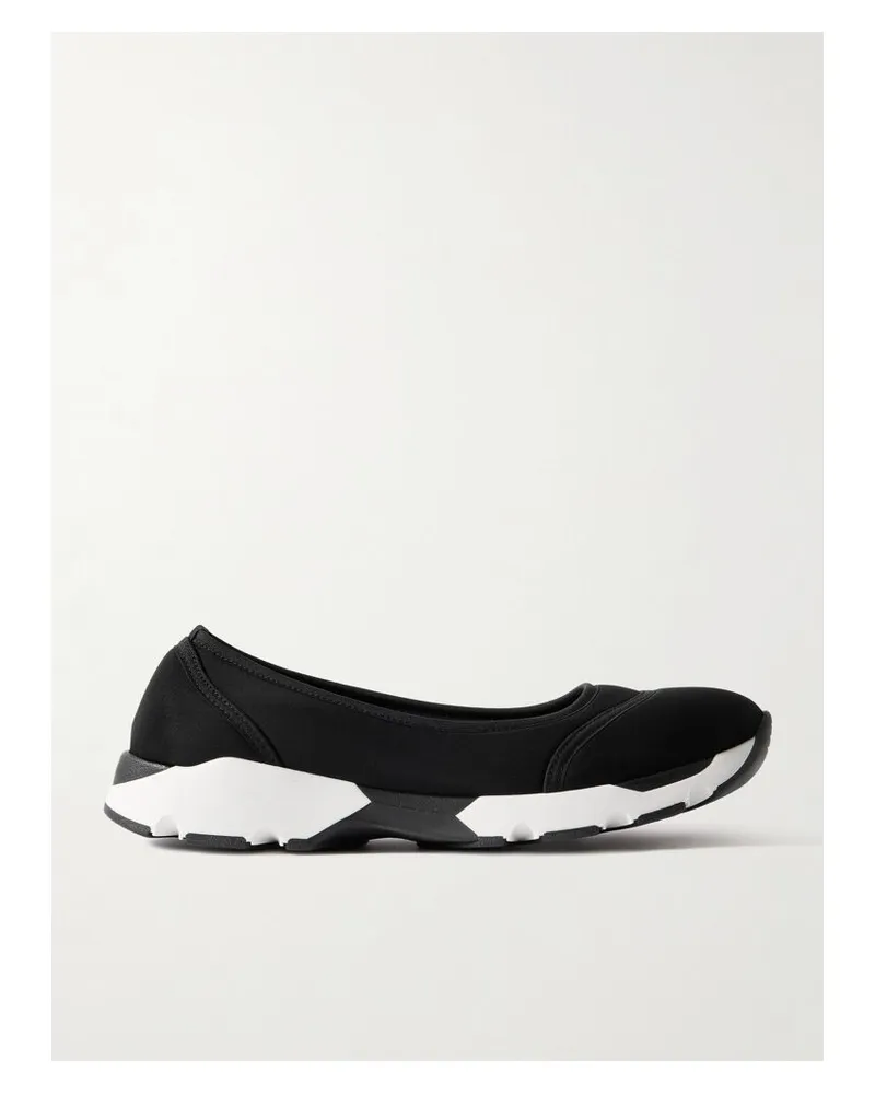 STAUD Gino Flache Schuhe Aus Neopren In Colour-block-optik - Schwarz Schwarz