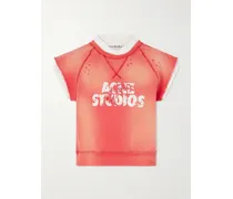 Frayser Printed Cotton-jersey Sweatshirt - Red