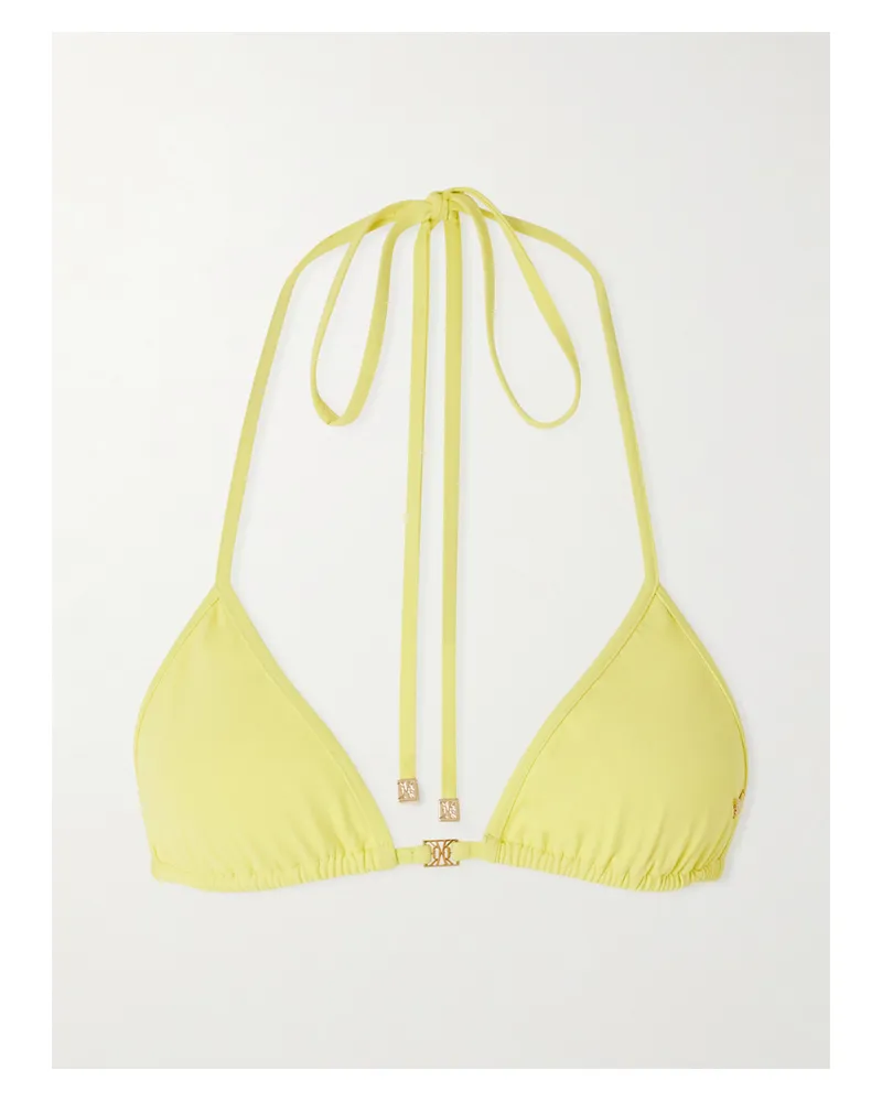 Kiki De Montparnasse Coeur Neckholder-triangel-bikini-oberteil - Gelb Gelb