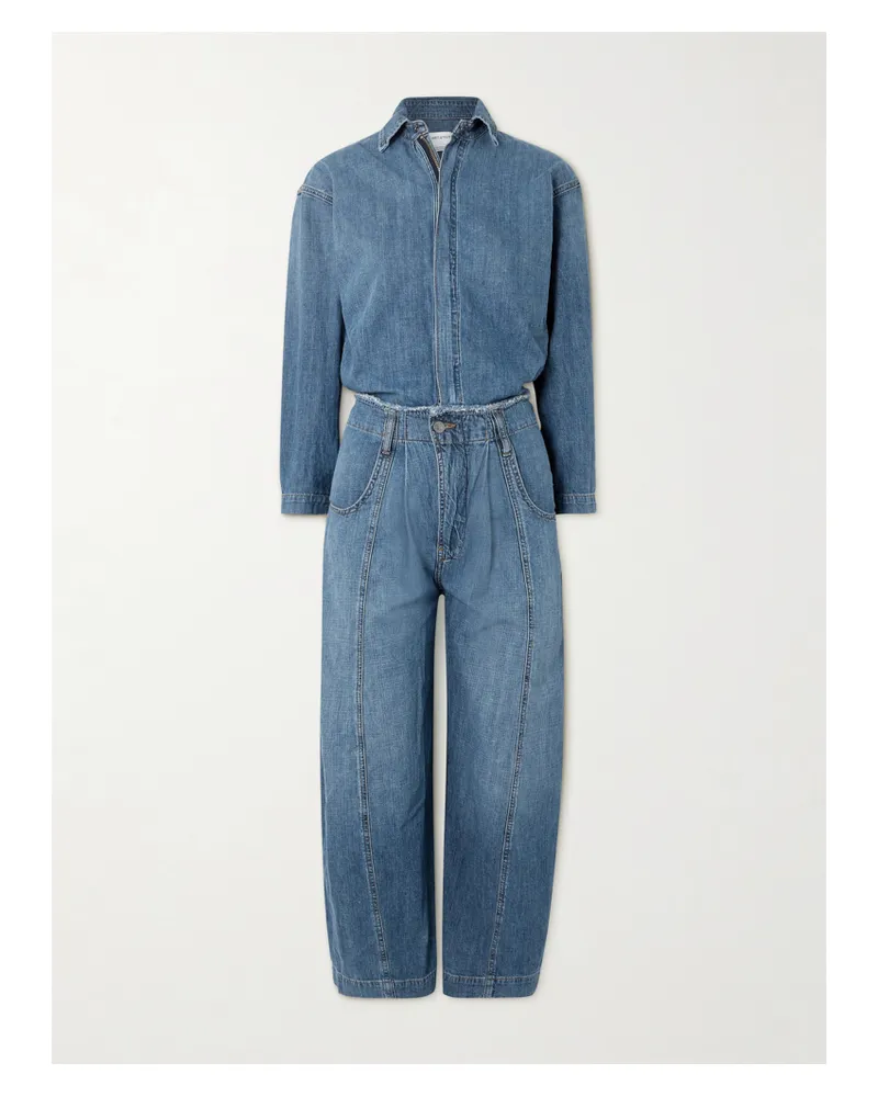 Rivet Utility New Yorker Verkürzter Jumpsuit Aus Denim - Blau Blau