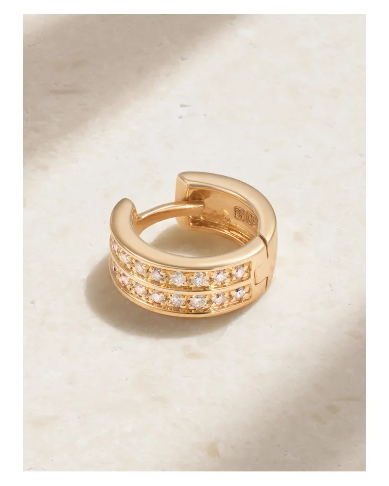 Kolours Einzelne Creole Aus 18 Karat Gold Mit Diamant Gold
