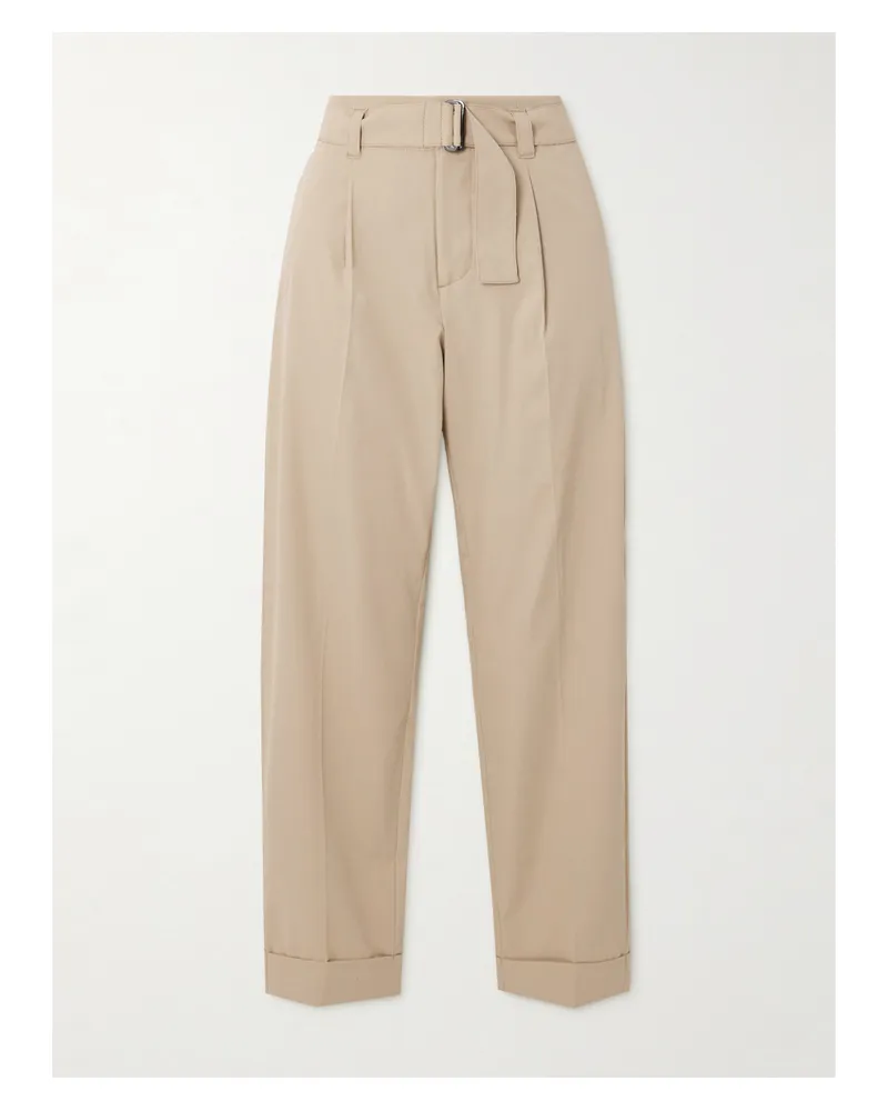 Bogner Verkürzte Hose Mit Geradem Bein Aus Twill Mit Gürtel - Neutral Neutral