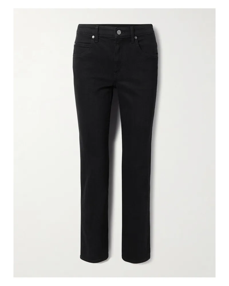KHAITE Viv Hoch Sitzende Jeans Mit Schmalem Bein - Schwarz Schwarz