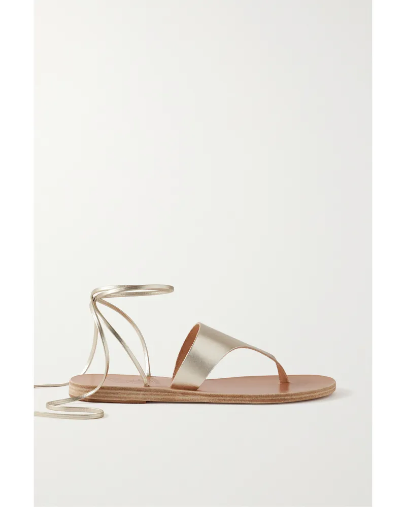 Ancient Greek Sandals Nychta Sandalen Aus Metallic-leder - Gold Gold