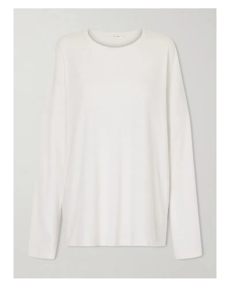 The Row Floris Oversized Cotton-jersey T-shirt - White White