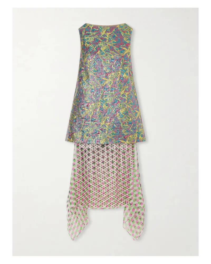 Dries van Noten Chiffon Midi Dress - Multi Multi