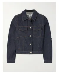 Loewe Anagram Jeansjacke mit Applikation Blau