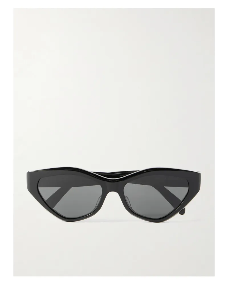 Celine Triomphe Cat-eye Acetate Sunglasses - Black Black