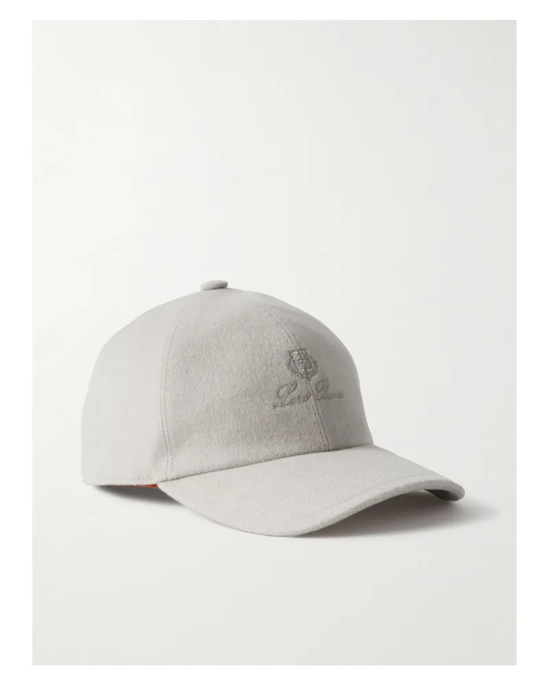 Loro Piana Baseballkappe Aus Kaschmir-filz Mit Storm-system®-beschichtung Und Stickerei - Grau Grau