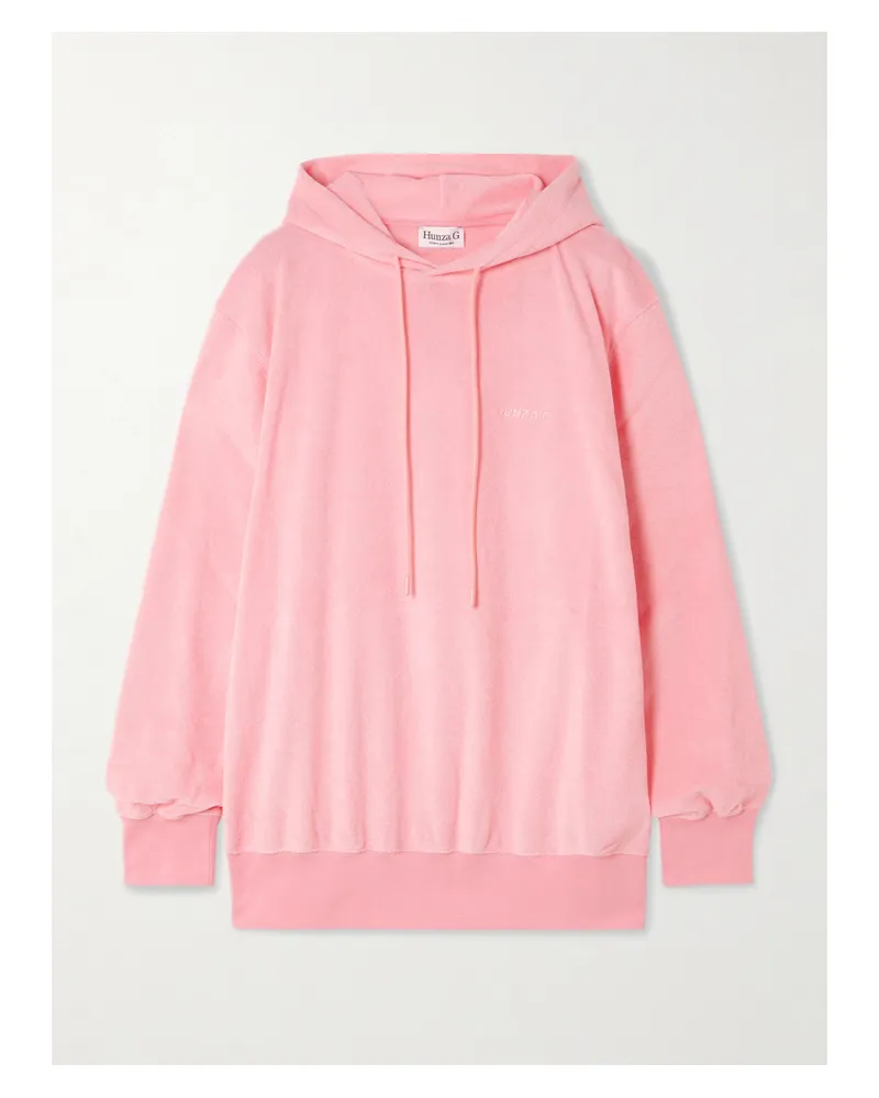 Hunza G Hoodie Aus Baumwollfrottee Mit Stickerei - Pink Pink