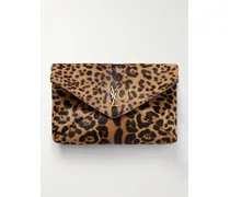 Cassandre Leather-trimmed Leopard-print Calf Hair Shoulder Bag - Animal Print