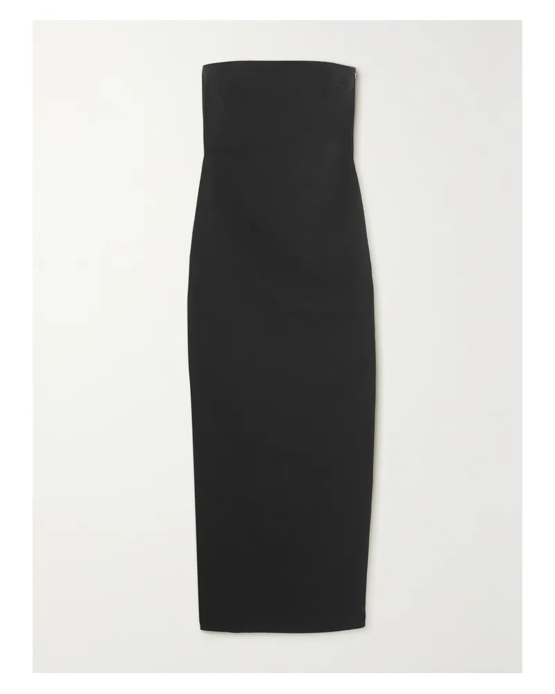 16ARLINGTON Blaise Trägerloses Maxikleid Aus Crêpe Und Satin - Schwarz Schwarz