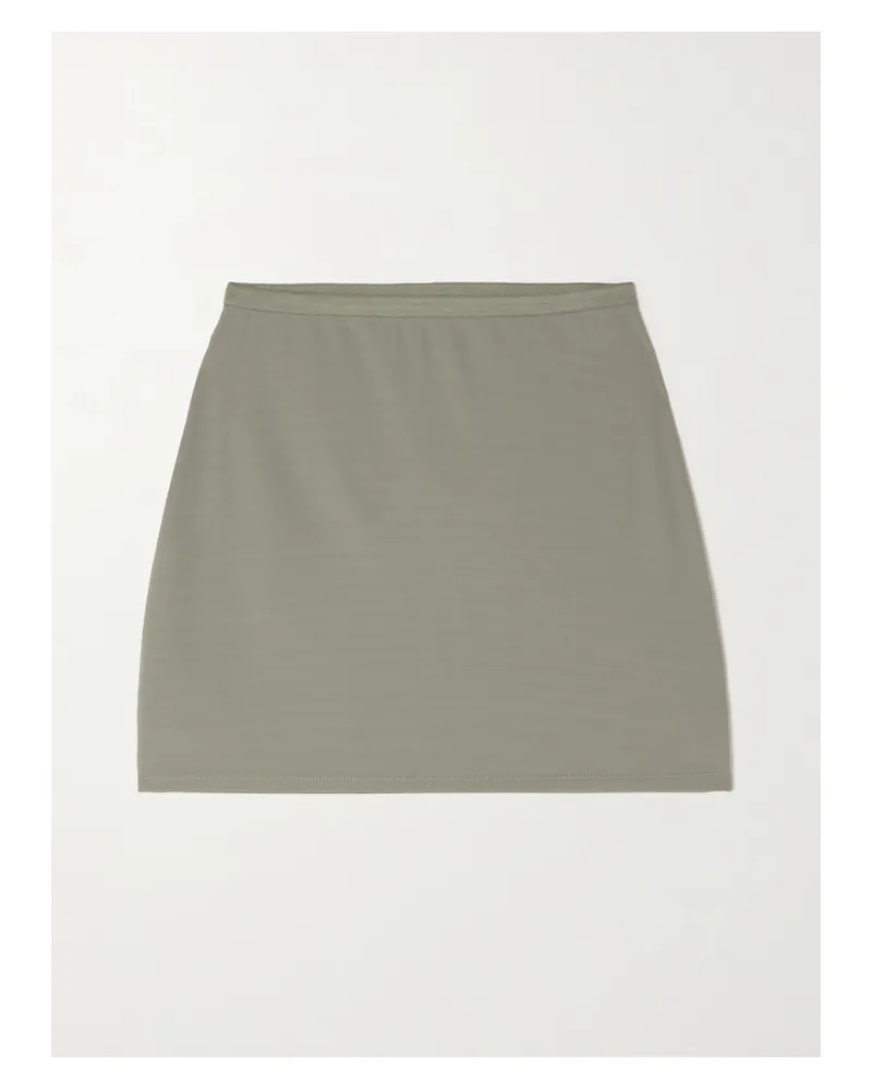 Anine Bing Elise Minirock Aus Stretch-jersey - Grün Grün