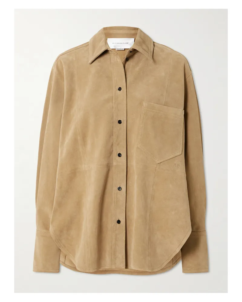 Victoria Beckham Hemd Aus Veloursleder - Neutral Neutral