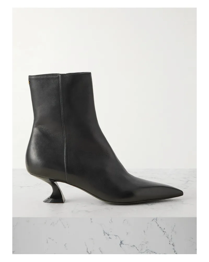 Lanvin Ankle Boots Aus Leder - Schwarz Schwarz