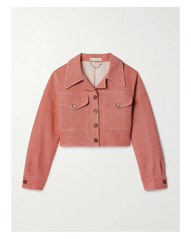 EMILIA WICKSTEAD Nics Verkürzte Jacke Aus Tweed Aus Einer Baumwollmischung - Mehrfarbig Mehrfarbig