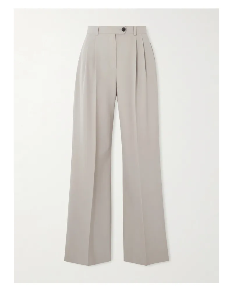 The Row Virgil Bundfaltenhose Mit Weitem Bein Aus Wollgabardine - Grau Grau