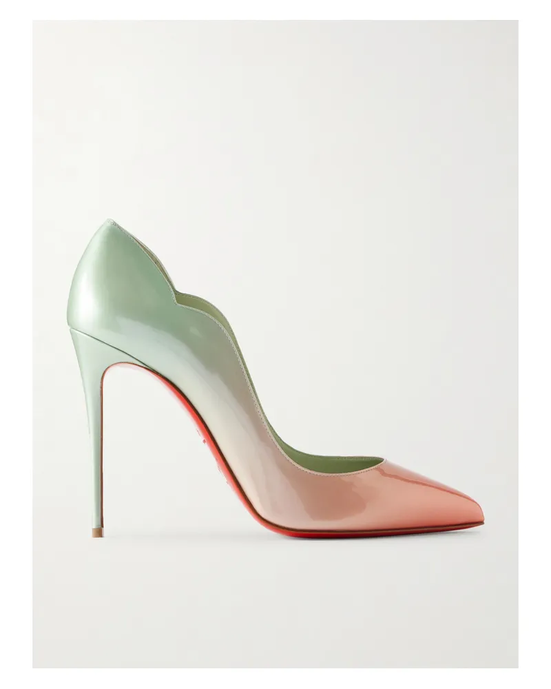 Christian Louboutin Hot Chick 100 Pumps Aus Lackleder Mit Farbverlauf - Grün Grün