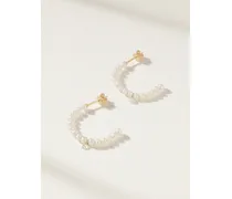 Perlenohrringe aus 18 Karat  mit Diamanten