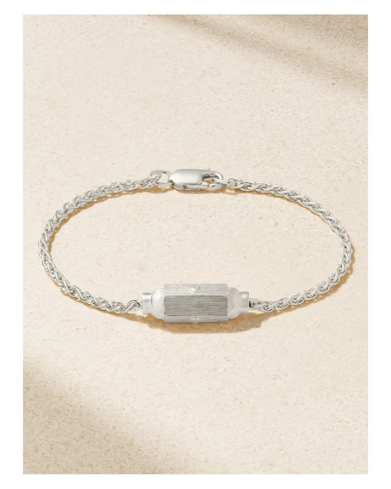 Marie Lichtenberg Micro Coco 18-karat White Gold Diamond Bracelet - Silver Silver