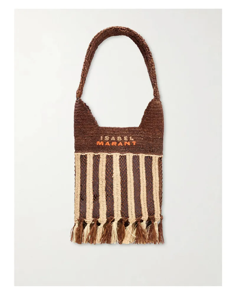 Isabel Marant Praia Raffia Tote Bag - Brown Brown