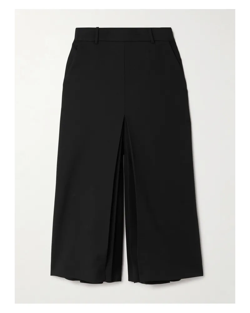 Saint Laurent Cropped Cotton-gabardine Pants - Black Black