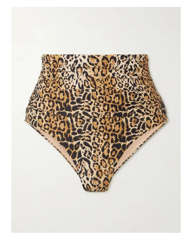Melissa Odabash Catania Bikini-höschen Mit Leopardenprint Und Raffungen - Animal-Print Animal-print