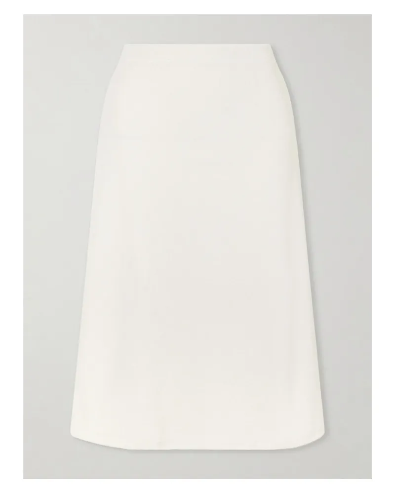 Suzie Kondi Sienna Cotton-blend Terry Midi Skirt - Neutrals Neutrals