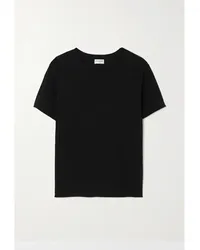 Saint Laurent T-shirt aus Baumwoll-jersey Schwarz