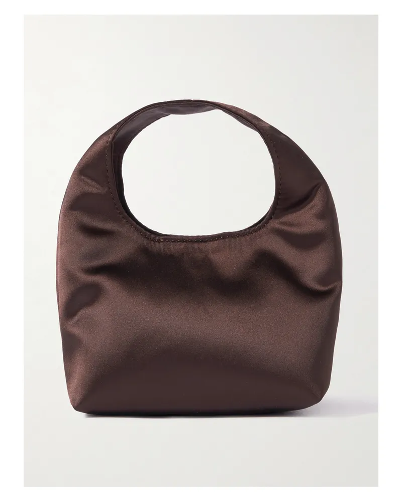 Loeffler Randall Kenzie Mini Recycled-satin Clutch - Brown Brown