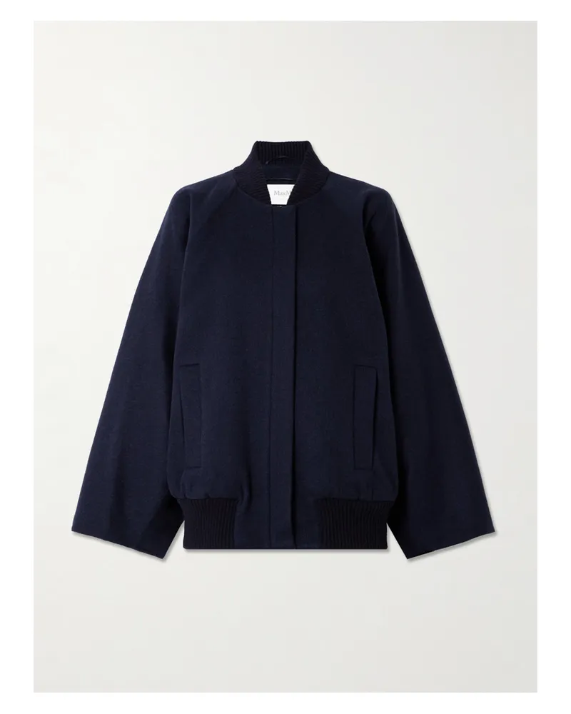 Max Mara Zenone Oversized-jacke Aus Kaschmir - Blau Blau