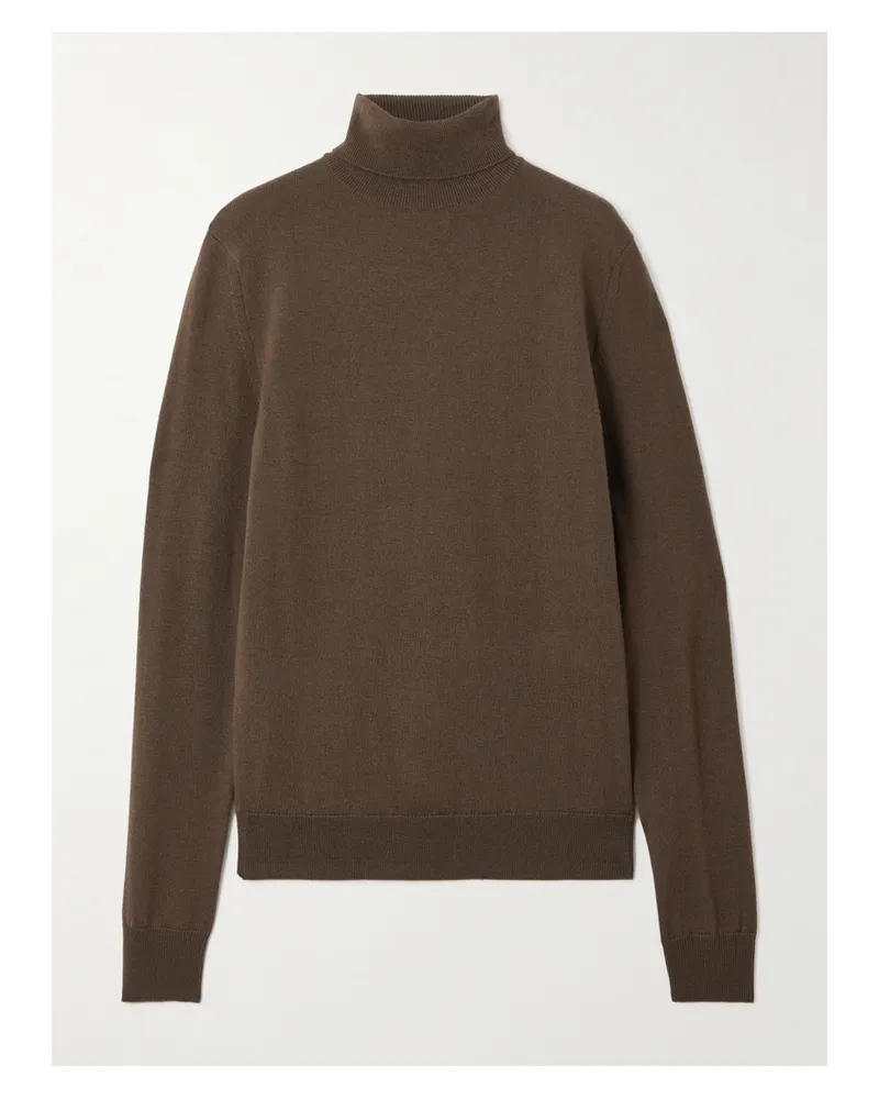 FRANKIE Shop Eve Rollkragenpullover Aus Merinowolle - Grün Grün