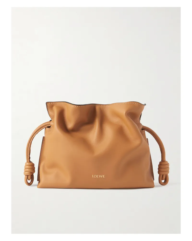 Loewe Flamenco Mini Leather Clutch - Brown Brown