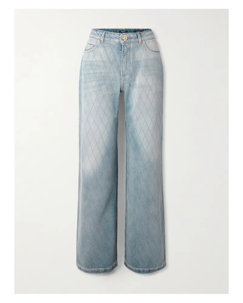 Balmain Jeans Mit Geradem Bein - Blau Blau