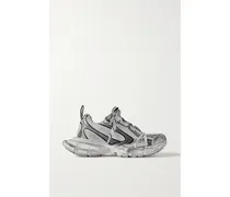 3xl Mesh And Rubber Sneakers - White