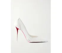 Miss Z Mesh 100mm Lace Stiletto Heel Pumps - White