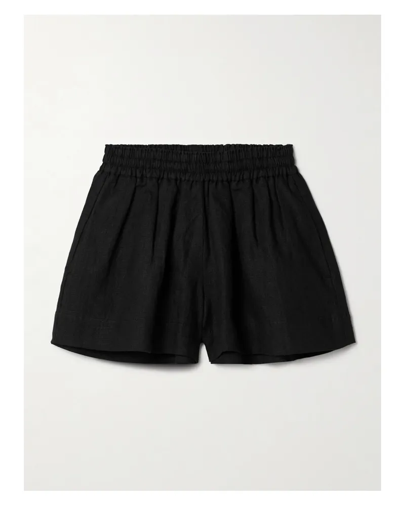 Suzie Kondi Shkip Linen Shorts - Black Black