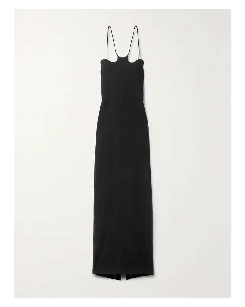 Mônot Robe Aus Crêpe - Schwarz Schwarz