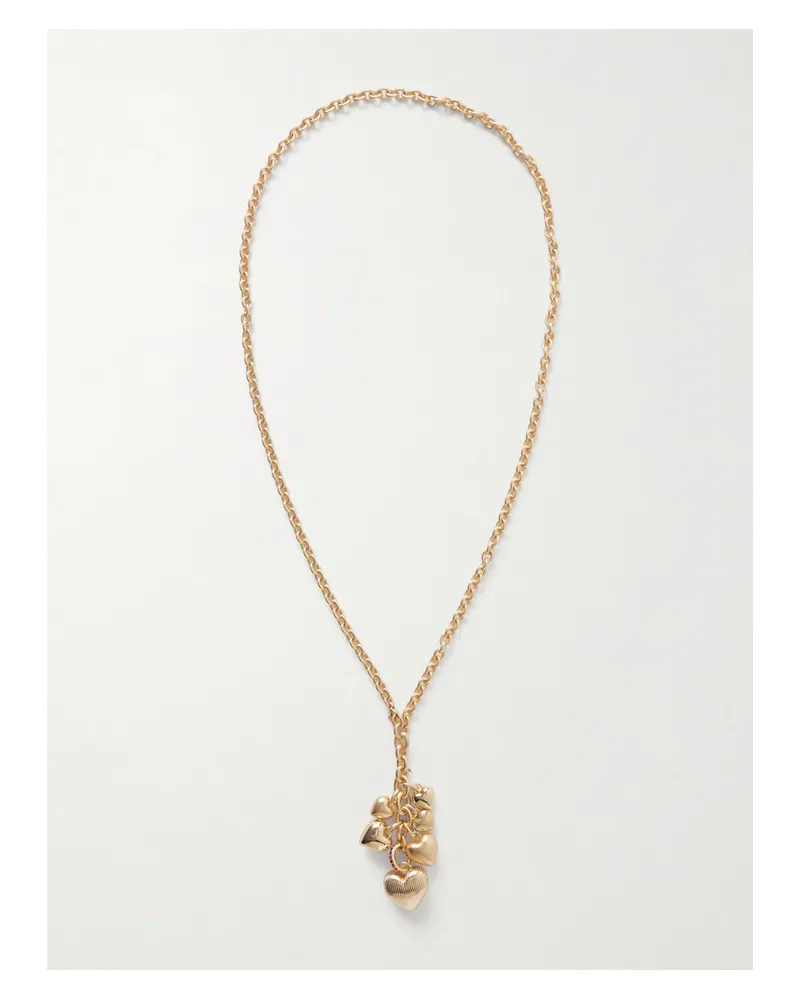 Roxanne Assoulin The Family Of Hearts Goldfarbene Kette Mit Kristallen Gold
