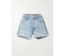 Parker Vintage Cutoff Organic Denim Shorts - Blue