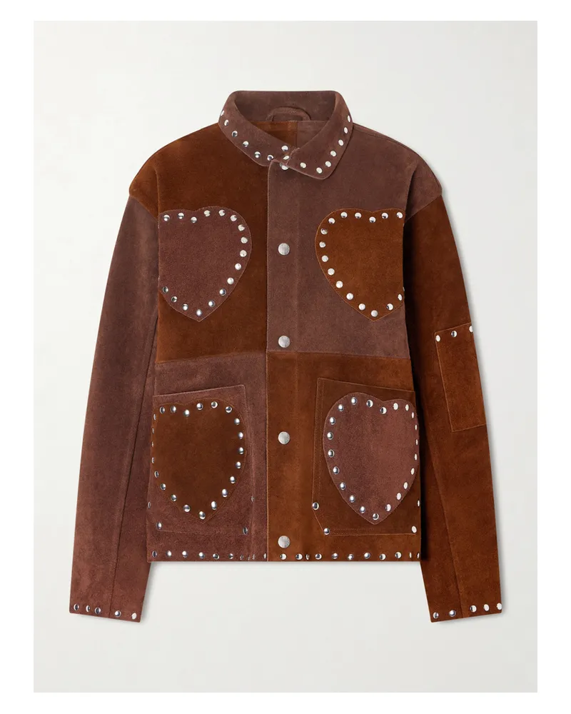 BODE Studded Suede Jacket - Brown Brown