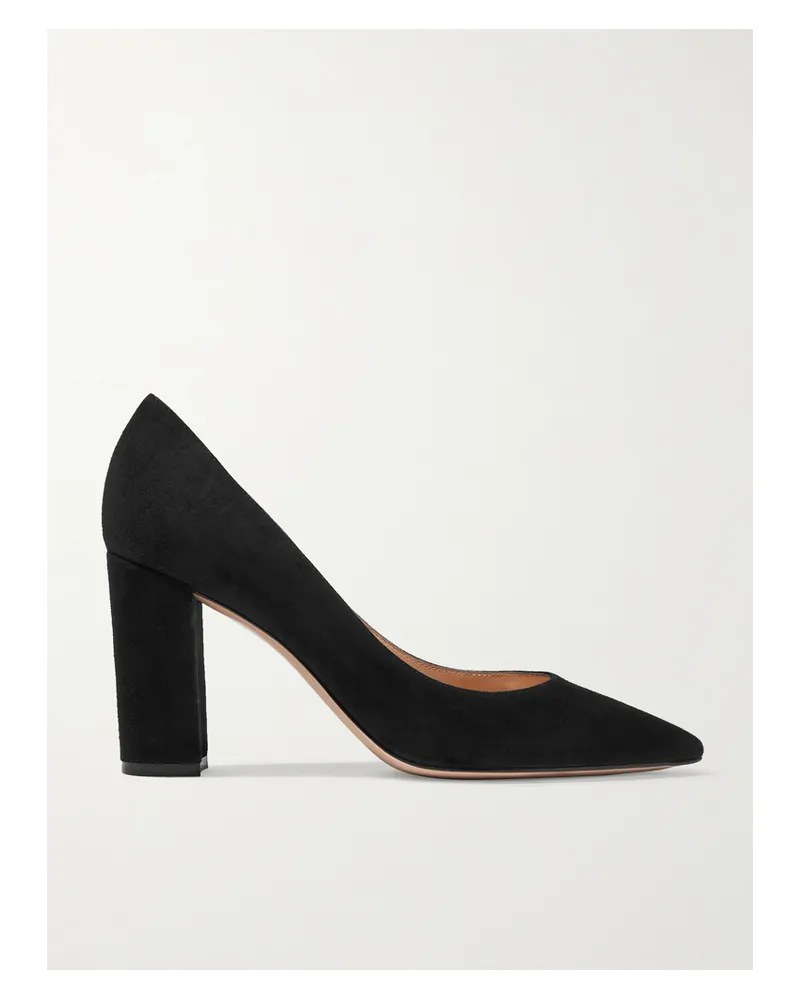 Gianvito Rossi Piper 85 Suede Pumps - Black Black