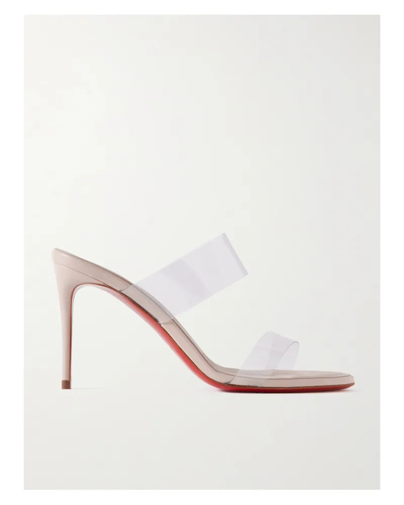 Christian Louboutin Just Loubi 85 Pvc Mules - Neutrals Neutrals