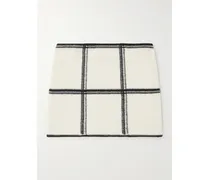 Minirock Aus Karierter Wolle - Wollweiß