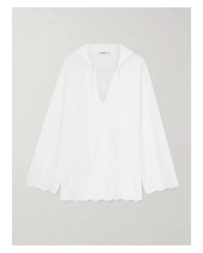 Marysia Baughman Tunika Aus Frottee Aus Einer Baumwollmischung Mit Kapuze - Wollweiß Wollweiß